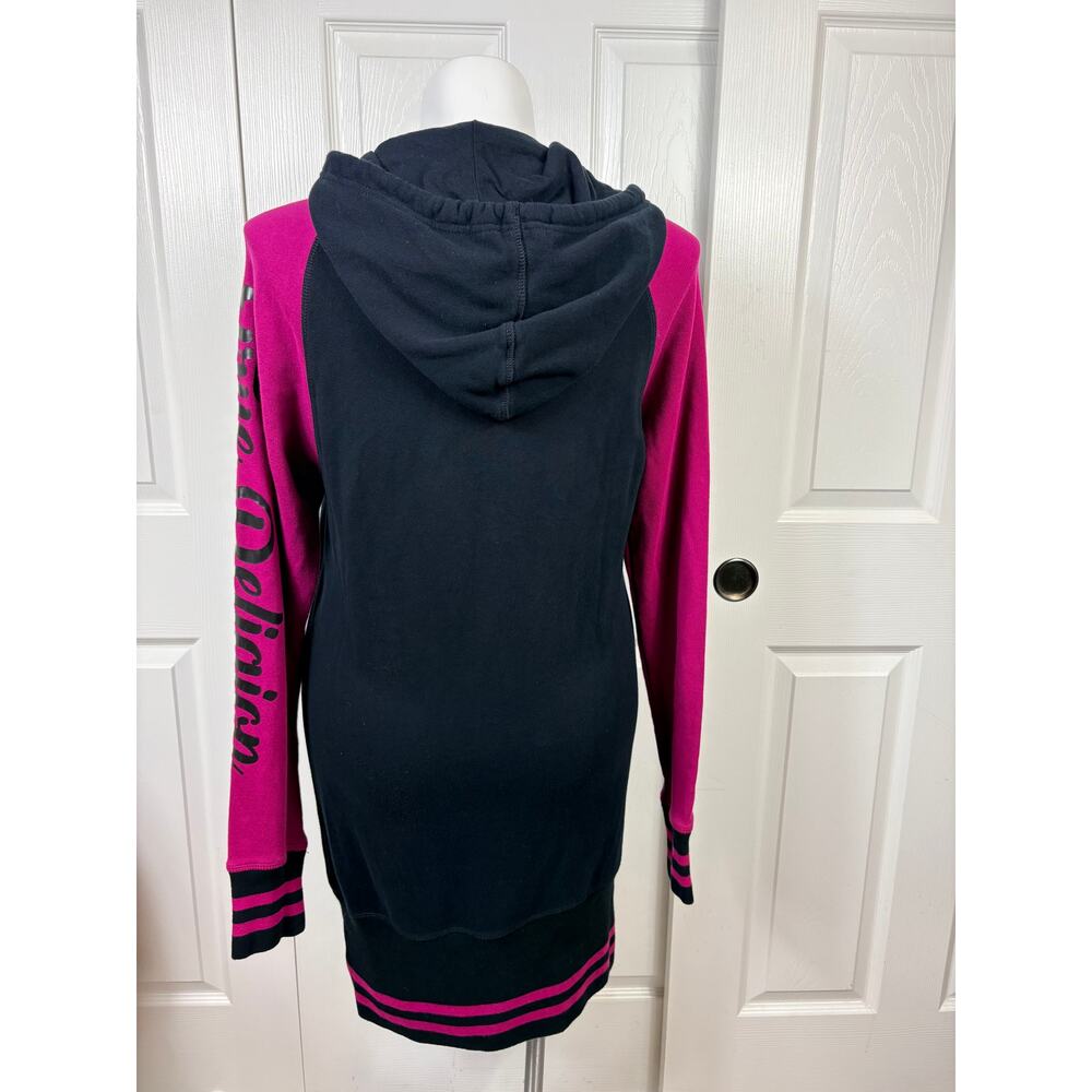 True Religion Half Zip Hoodie Women's Dress Black Magenta Size XL - Picture 6 of 12